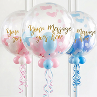 Personalised – Pick Your Colour Baby Balloon - Bubble Balloon in a Box Personalised Balloons