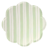 Pastel Ticking Stripe Dinner Plates (x8) General Party