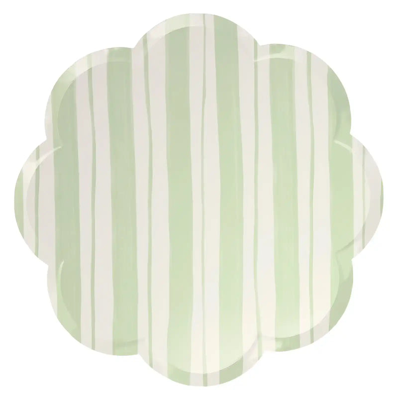 Pastel Ticking Stripe Dinner Plates (x8) General Party