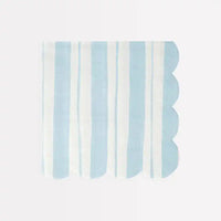 Pastel Ticking Stripe Large Napkins (x16) General Party