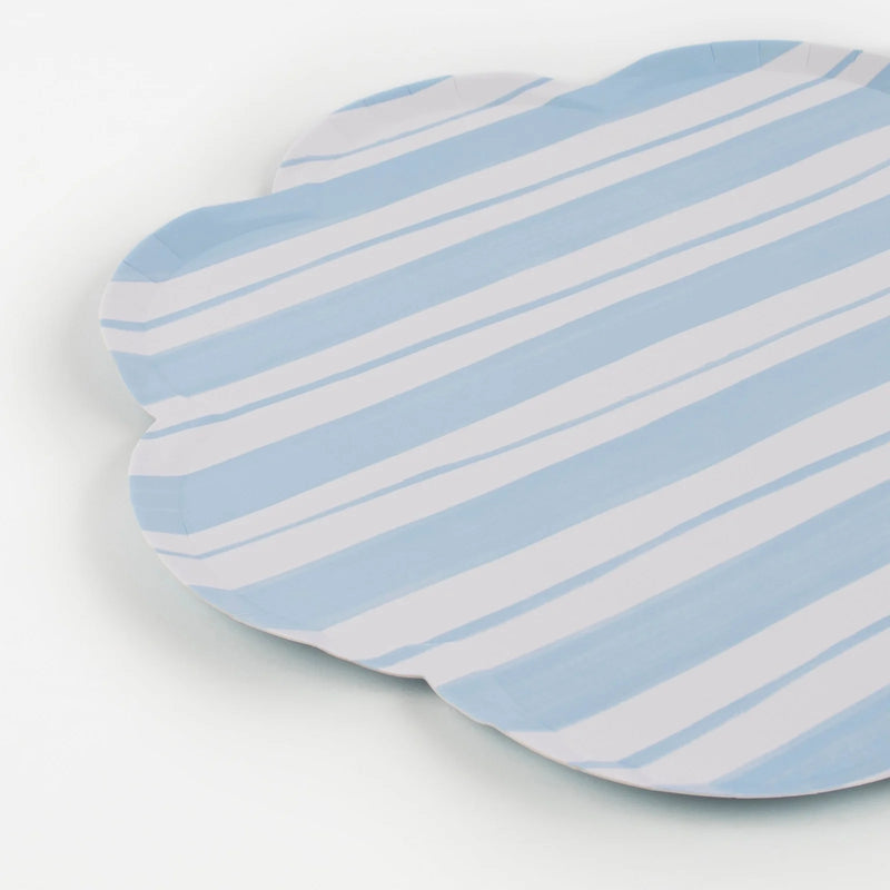 Pastel Ticking Stripe Dinner Plates (x8)