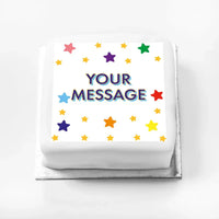Personalised Slogan Gift Cake – Bright Stars Your Own Message Without Name Personalised Cake