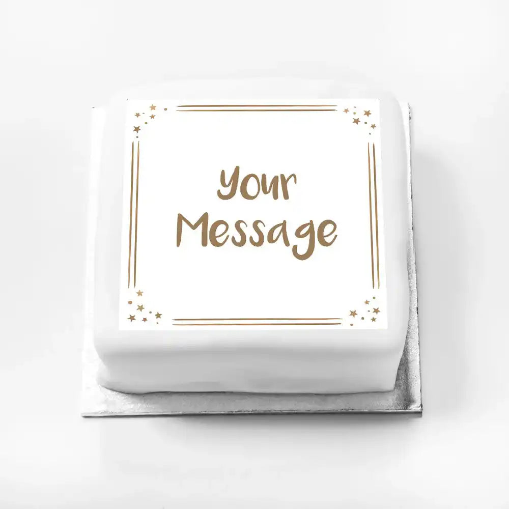 Personalised Slogan Gift Cake – Rose Gold Dots Your Own Message Without Name Personalised Cake