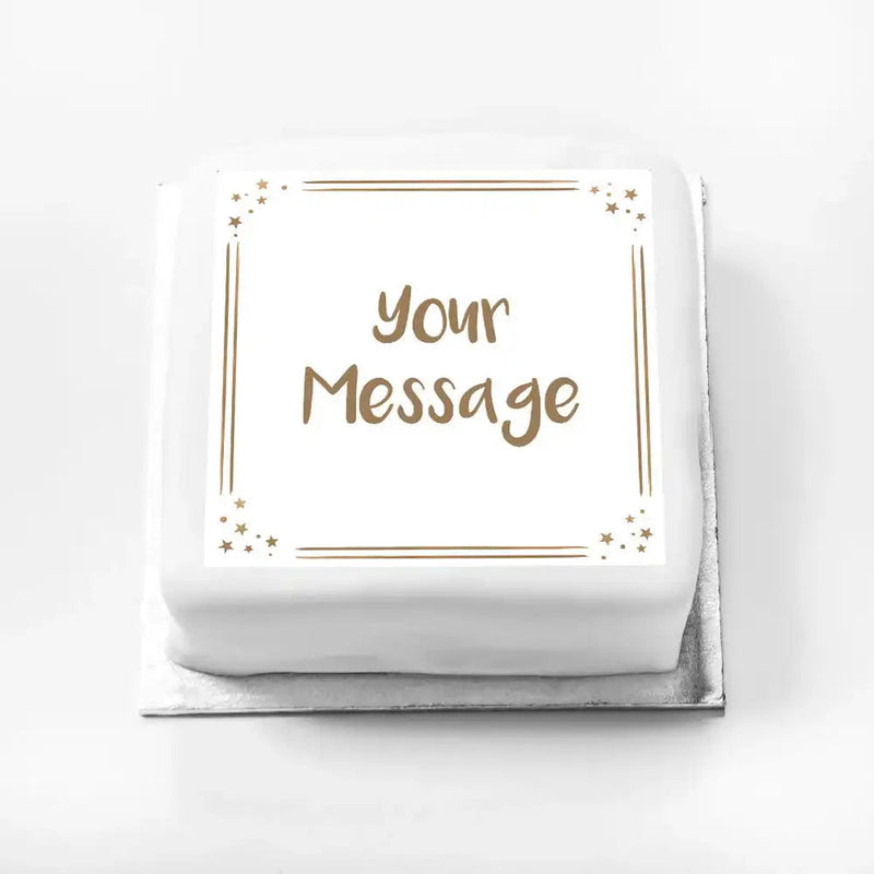Personalised Slogan Gift Cake – Rose Gold Dots Your Own Message Without Name Personalised Cake