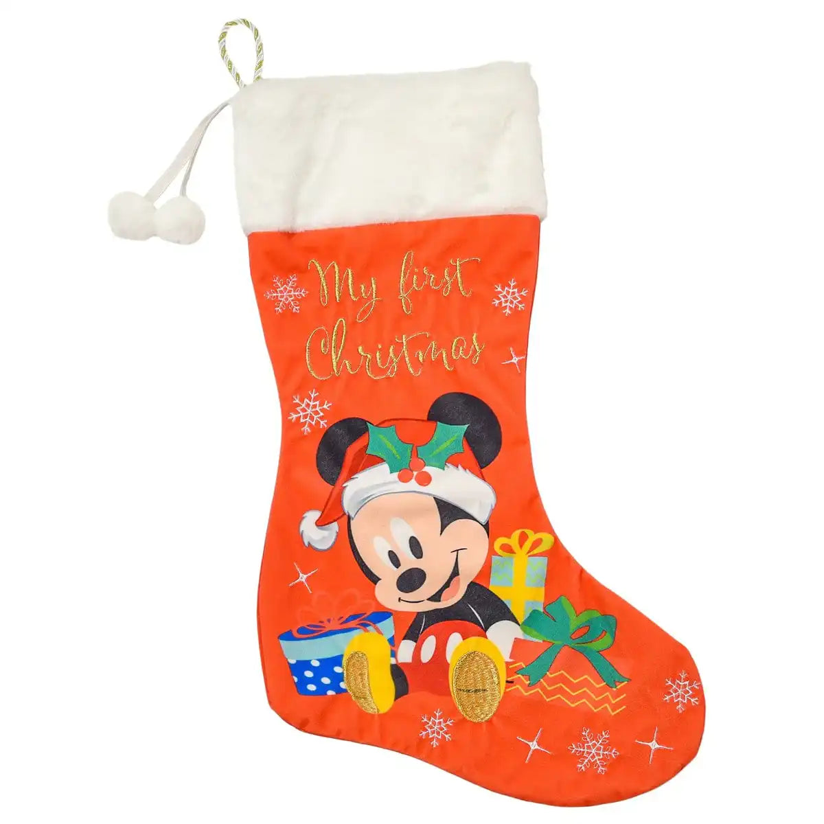 Personalised Disney Mickey Mouse My First Christmas Stocking Bundles of Joy
