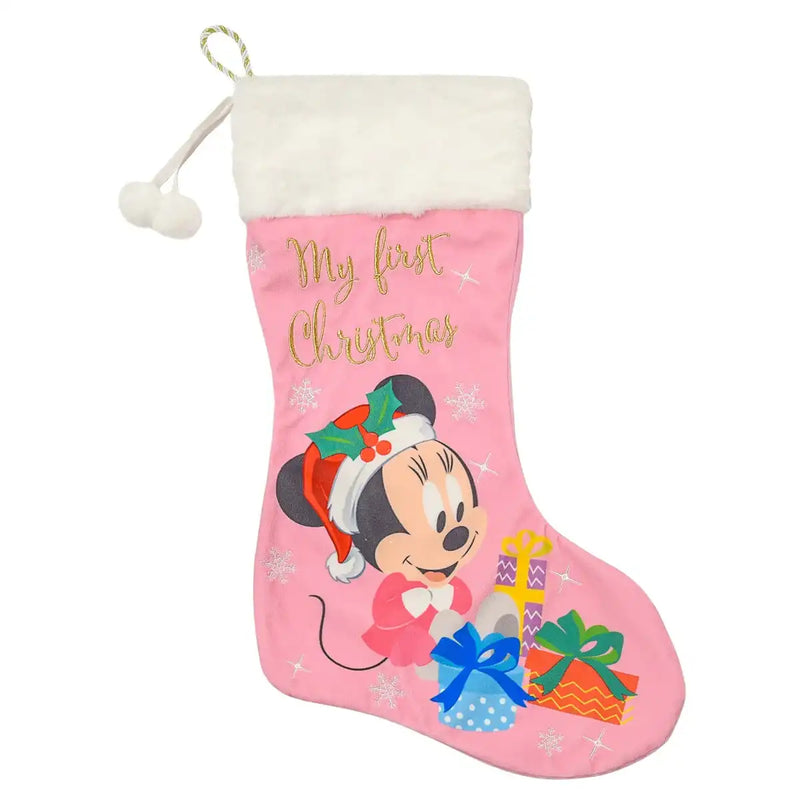 Personalised Disney Minnie Mouse My First Christmas Stocking Bundles of Joy