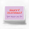 Personalised Birthday Cake - Modern Lilac Personalised Cake