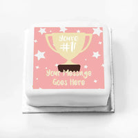 Personalised Message Gift Cake – You're Number 1 Pink Message Only Personalised Gift Cake