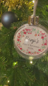 Personalised First Christmas Photo Bauble with Wreath Design