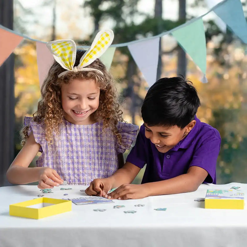 Reusable Bunny Ears Yellow Gingham Headband Easter