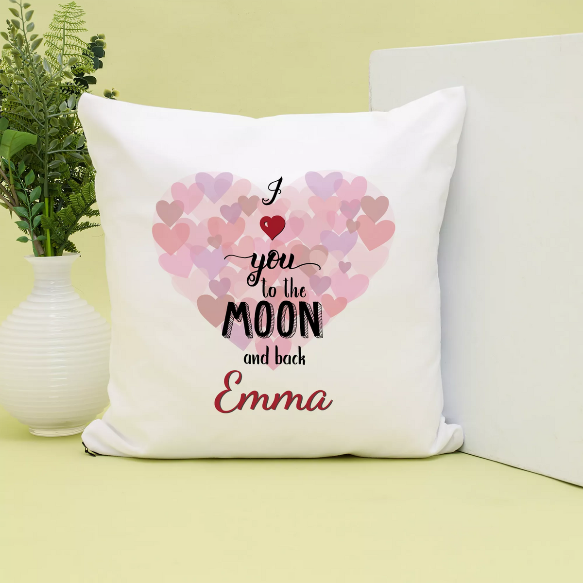 Personalised Heart Cushion Monster Parties