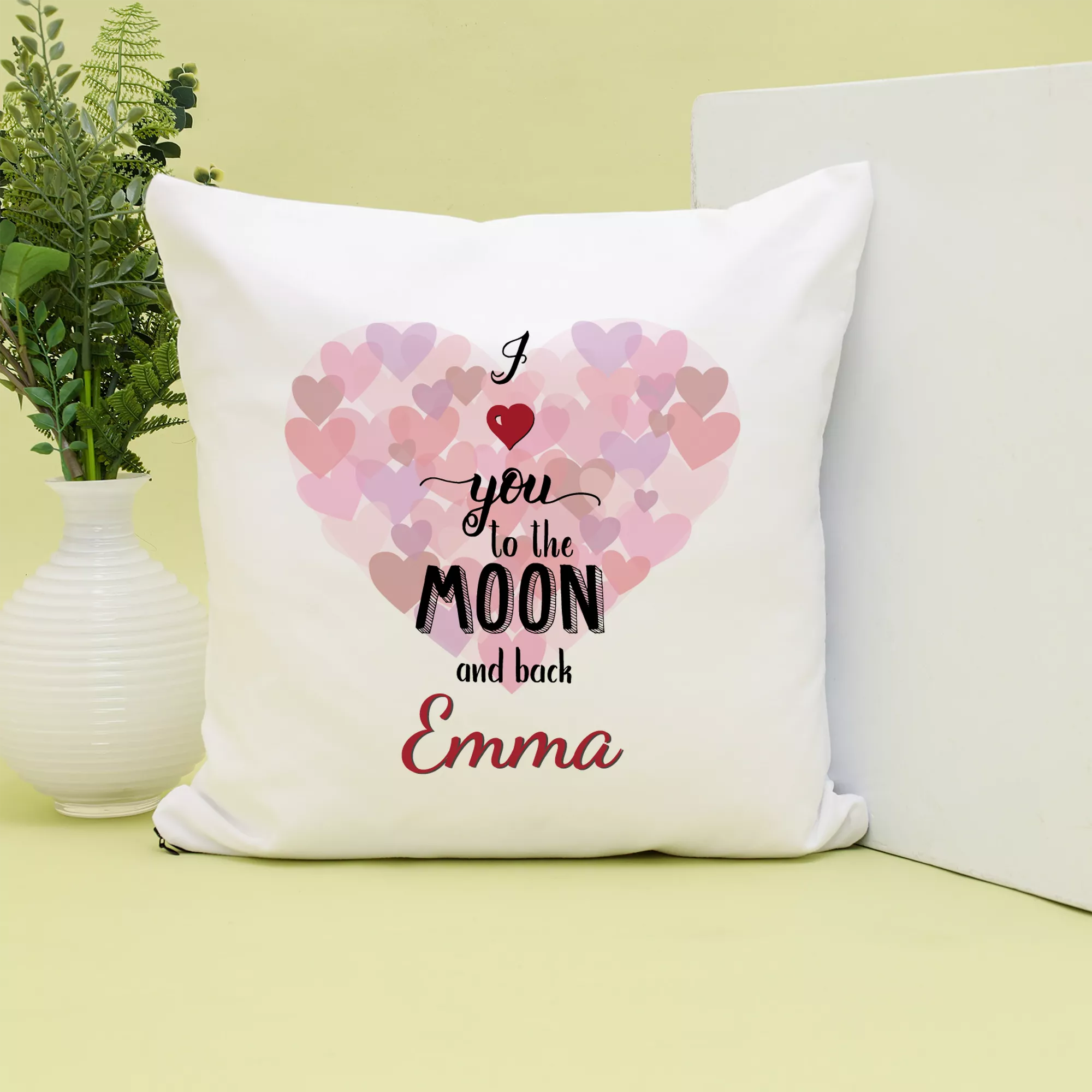 Personalised Heart Cushion Monster Parties