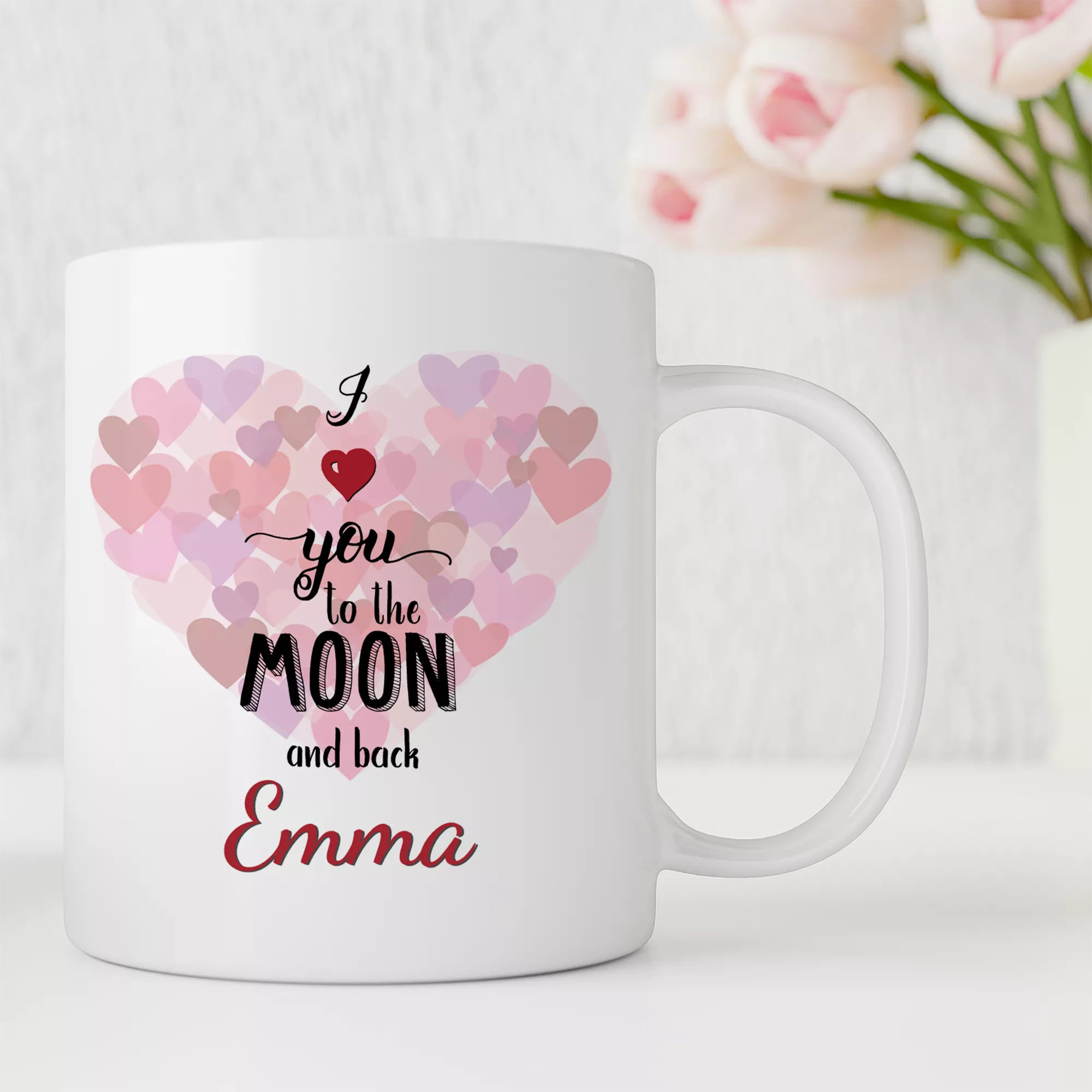Personalised Heart Design Valentine's Mug Monster Parties