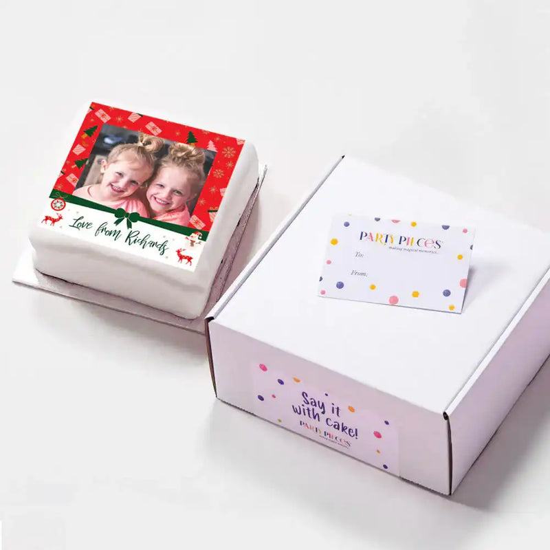 Personalised Photo Cake - Traditional Christmas Christmas 2024