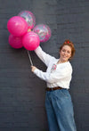 Pink 'Happy Birthday' Confetti Latex Balloons (x5) General Party