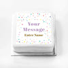 Personalised Slogan Gift Cake – Pastel Dots Your Own Message With Name Personalised Cake