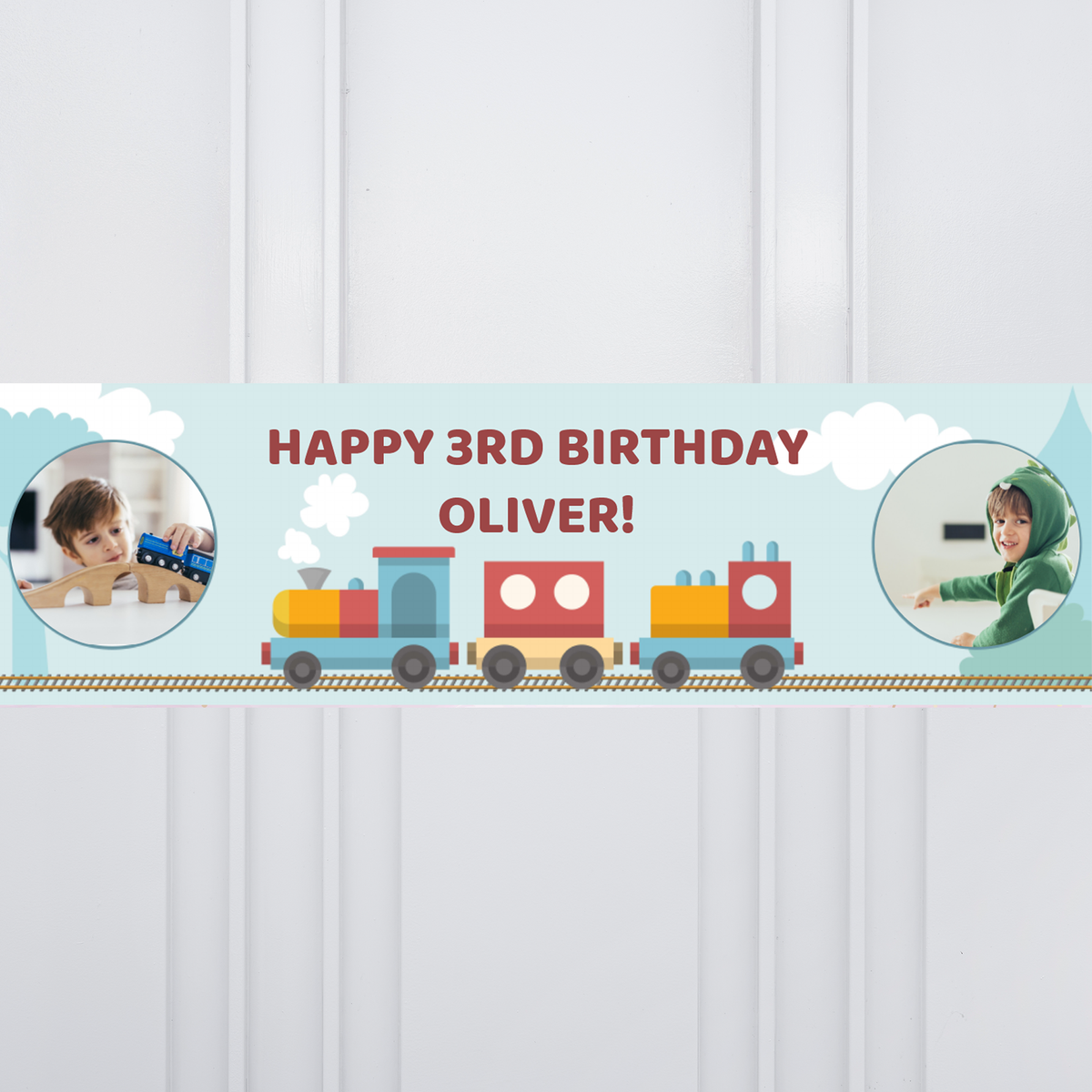 Toy Train Personalised Party Banner Personalised Banner