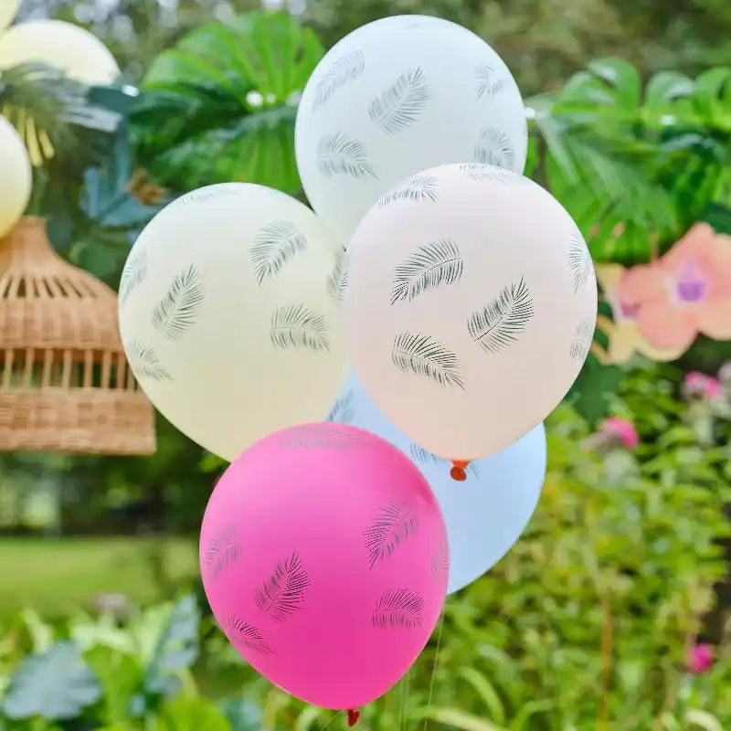 Palm Leaf Hawaiian Balloon Bundle (x5) Summer