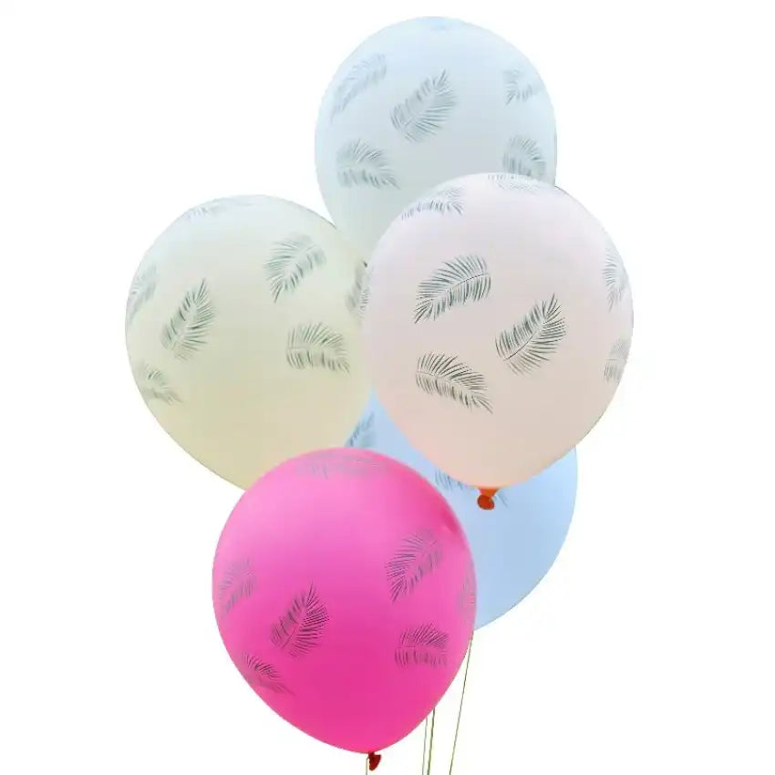 Palm Leaf Hawaiian Balloon Bundle (x5) Summer