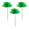 Hawaiian Honeycomb Palm Trees Cupcake Toppers Summer