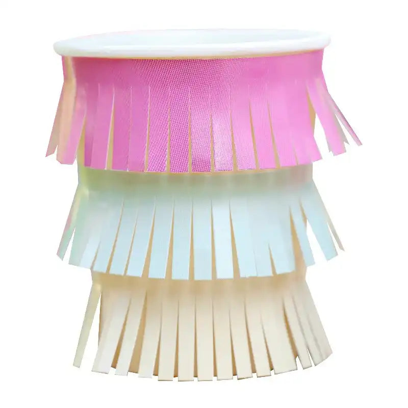 Hawaiian Tassel Fringe Paper Cups (x8) Summer