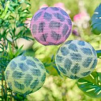 Hawaiian Palm Leaf Print Hanging Lantern Decorations (x3) Summer
