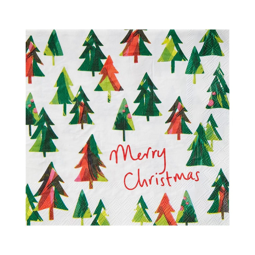 Green Christmas Tree Napkins (x20) Christmas 2024