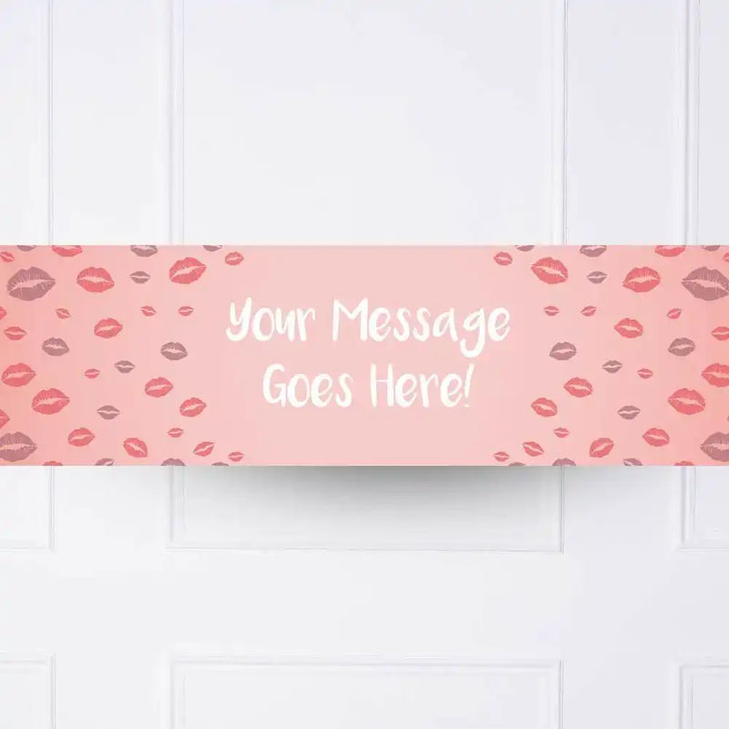 Lips Personalised Party Banner No Personalised Banner