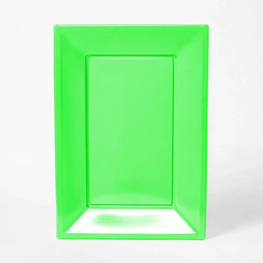 Reusable Plastic Serving Trays - Bright Green (x3) General Party