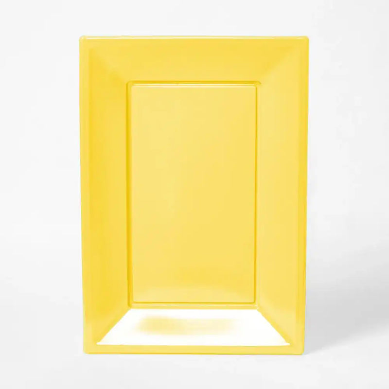 Reusable Plastic Serving Trays - Yellow (x3) General Party