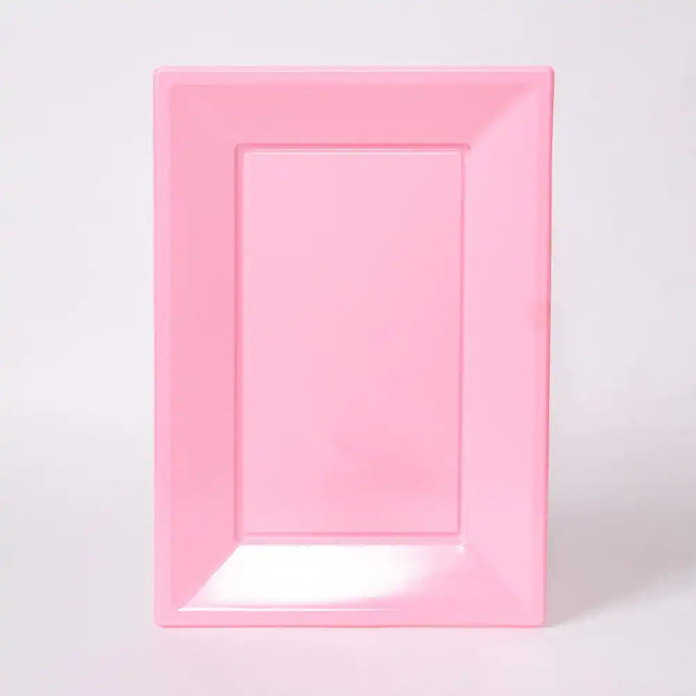 Reusable Plastic Serving Trays - Pale Pink (x3) General Party