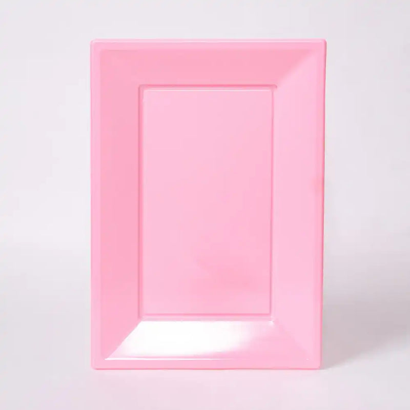 Reusable Plastic Serving Trays - Pale Pink (x3) General Party