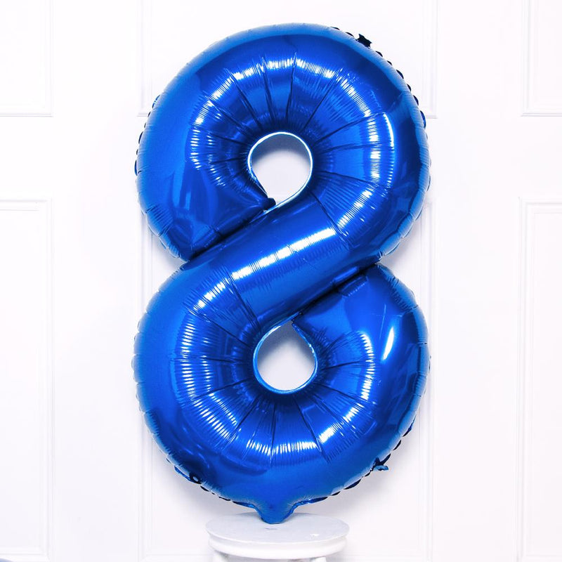 Supershape Blue 34" Helium Balloon Number 8