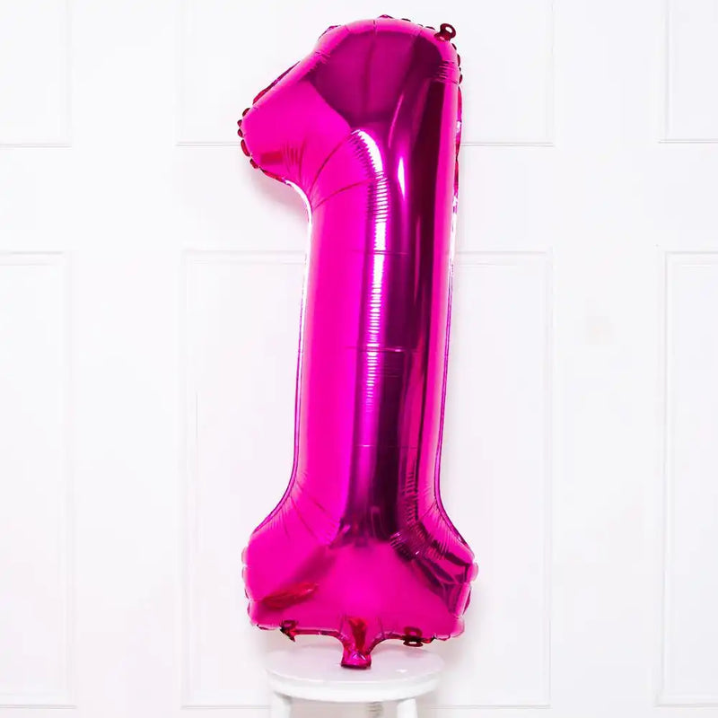 Supershape Pink 34" Helium Balloon Number 1 General Party