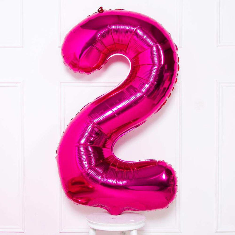 Supershape Pink 34" Helium Balloon Number 2 General Party