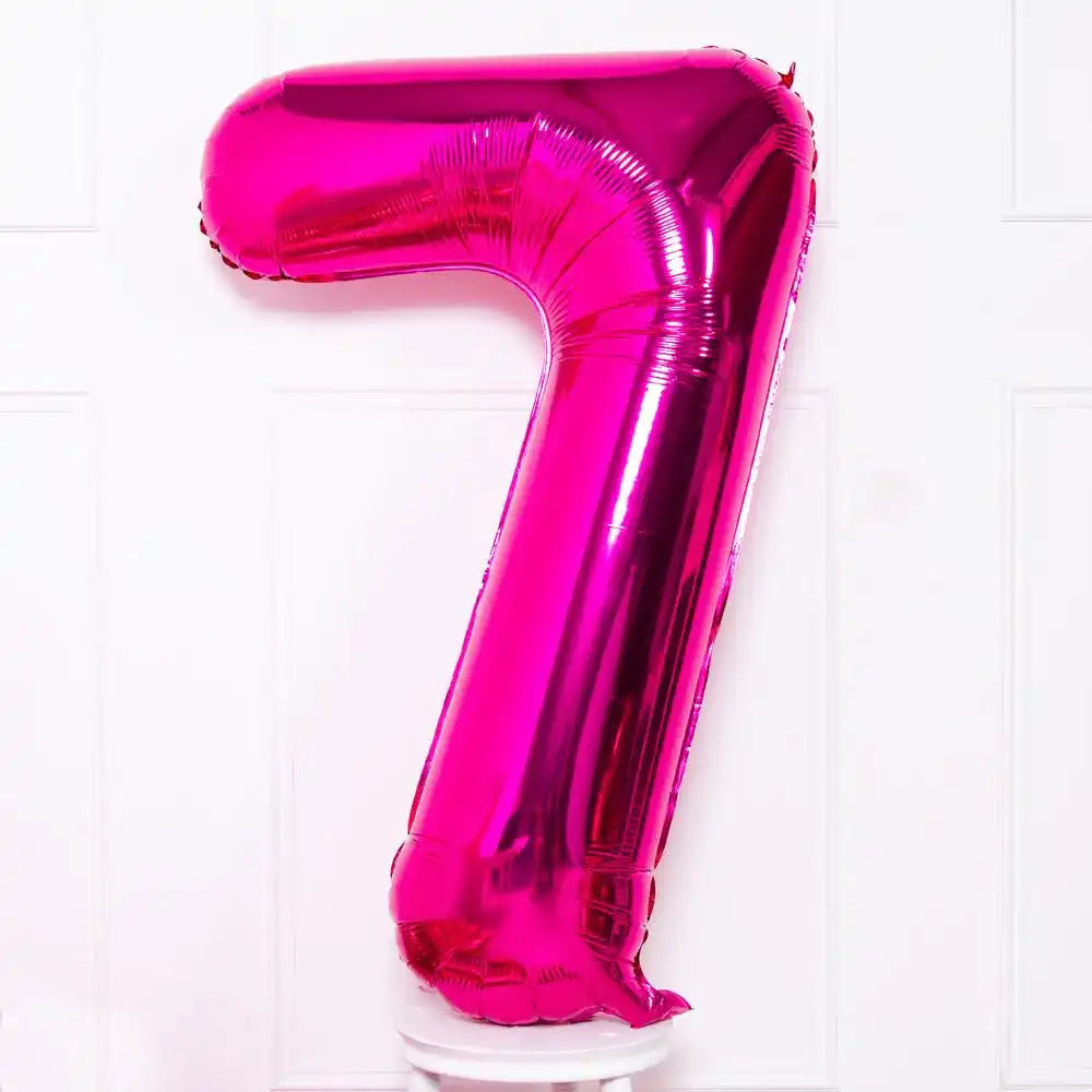 Supershape Pink 34" Helium Balloon Number 7 General Party
