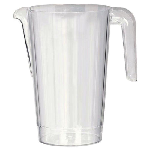 A large, transparent plastic party drinks jug