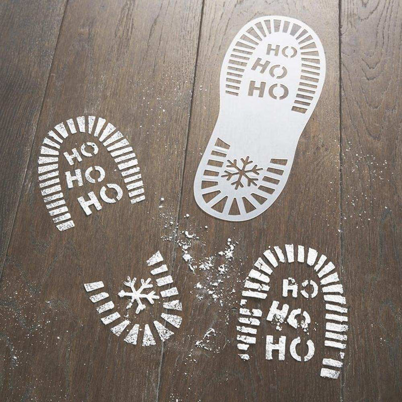 Santa's Foot Print Stencils Christmas 2024