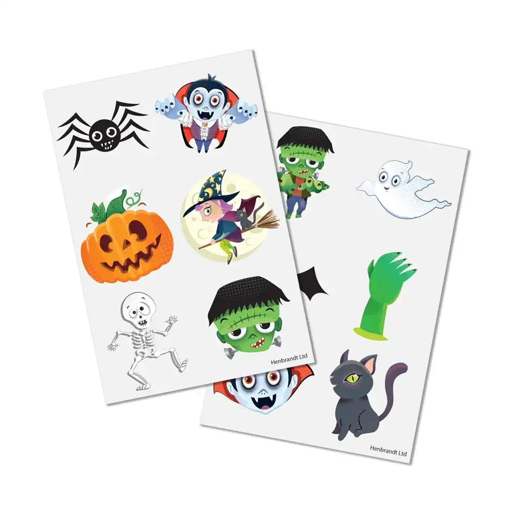 Halloween Party Temporary Tattoos (x6 Sheets) Halloween 2024