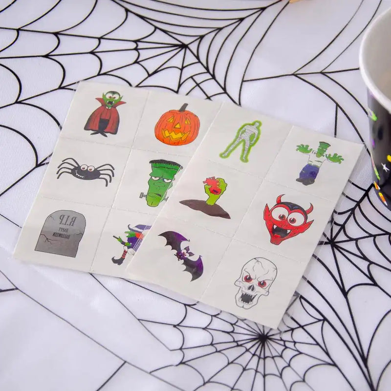 Halloween Party Temporary Tattoos (x6 Sheets) Halloween 2024