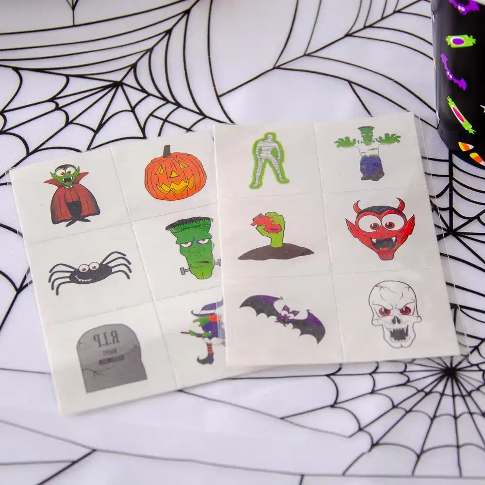 Halloween Party Temporary Tattoos (x6 Sheets) Halloween 2024