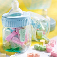 Baby Bottle Fillable Multi-Coloured (x6) Baby Shower