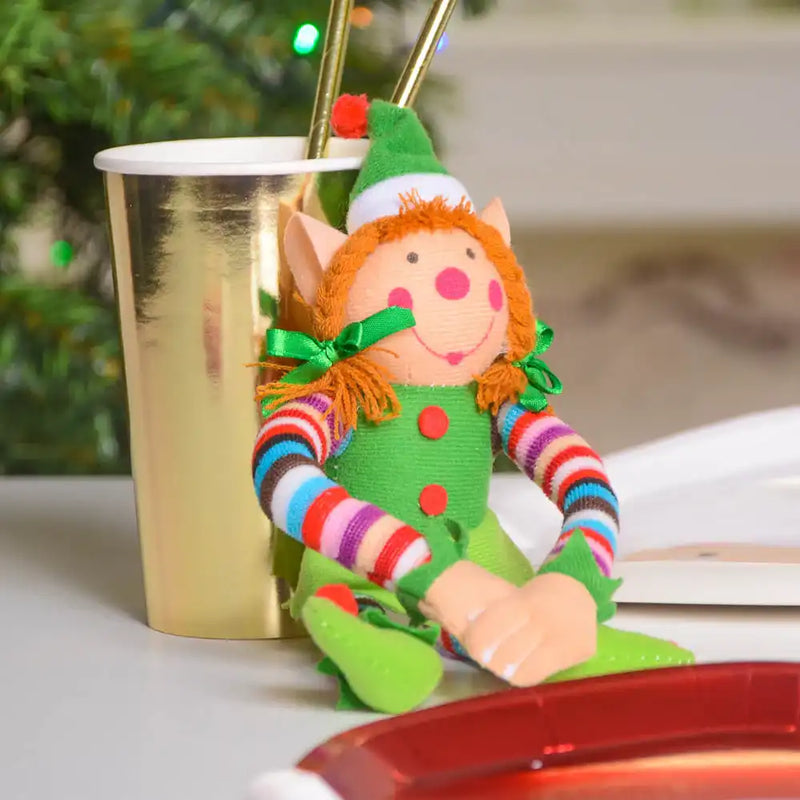 Plush Hanging Elf Christmas 2024