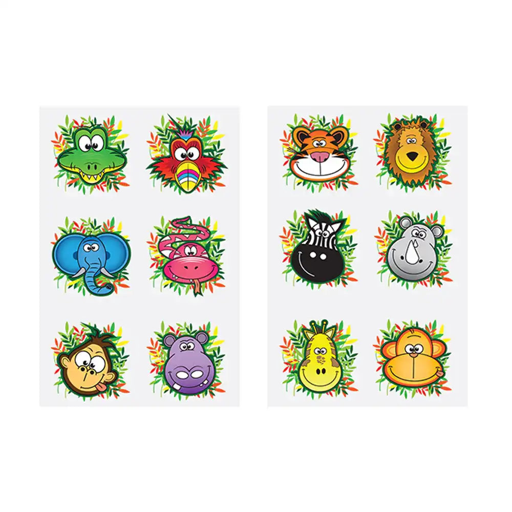 Mini Jungle Tattoos (x12) Kids Party