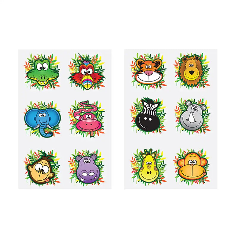 Mini Jungle Tattoos (x12) Kids Party