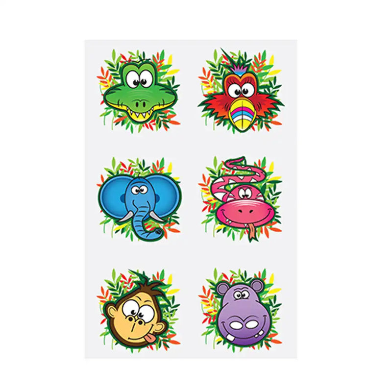 Mini Jungle Tattoos (x12) Kids Party