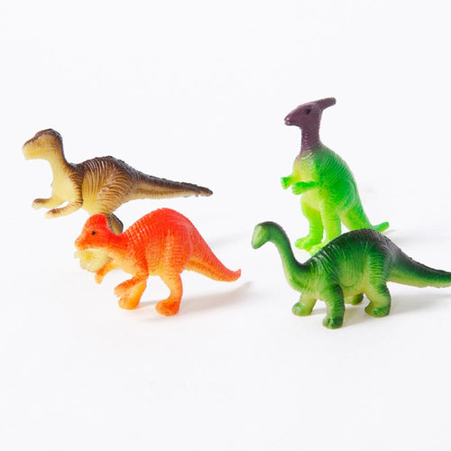 A set of 4 plastic dinosaur figures