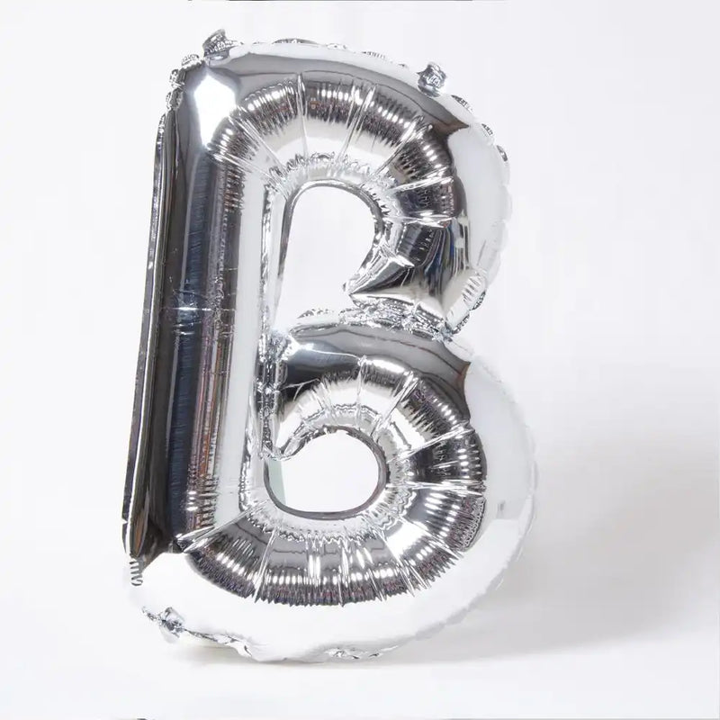 Air-Fill Silver 16" Letter Party Balloon B General Party