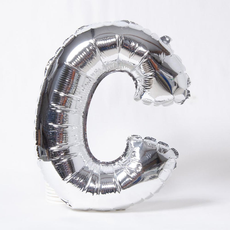 Air-Fill Silver 16" Letter Party Balloon C
