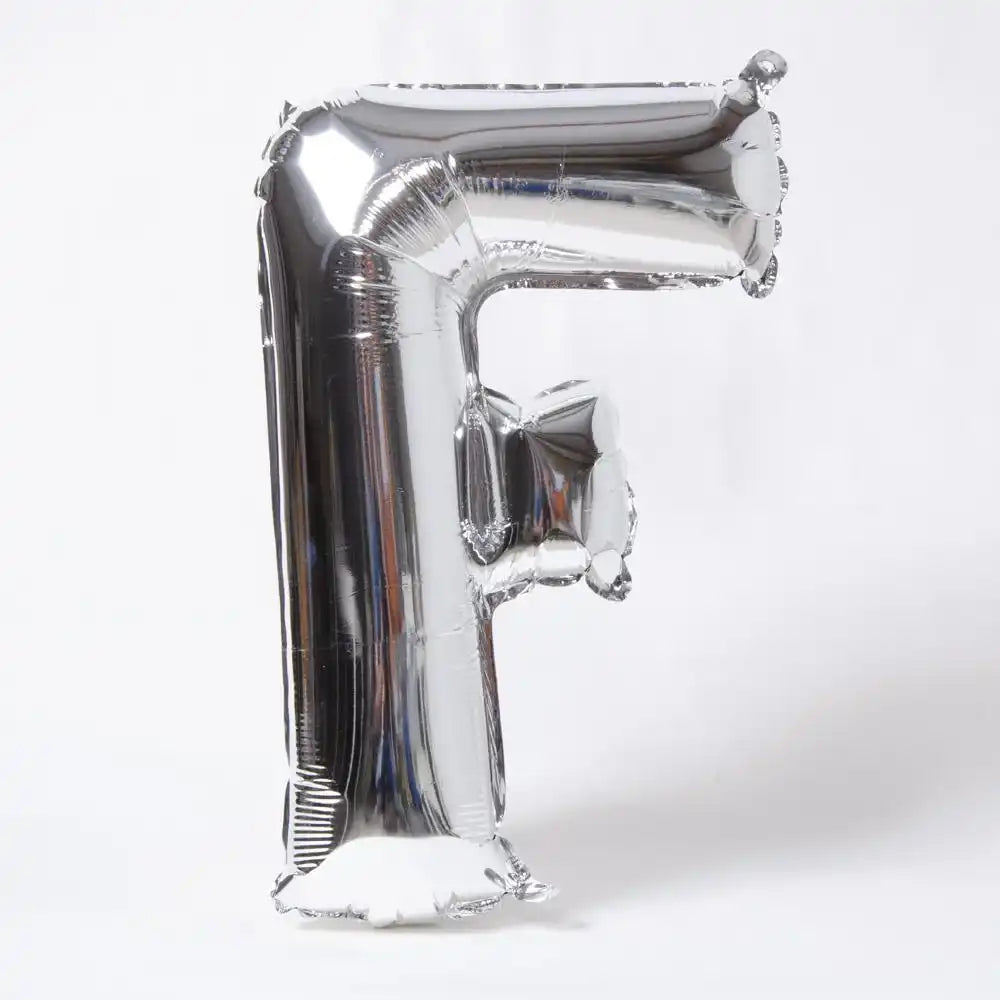 Air-Fill Silver 16" Letter Party Balloon F General Party